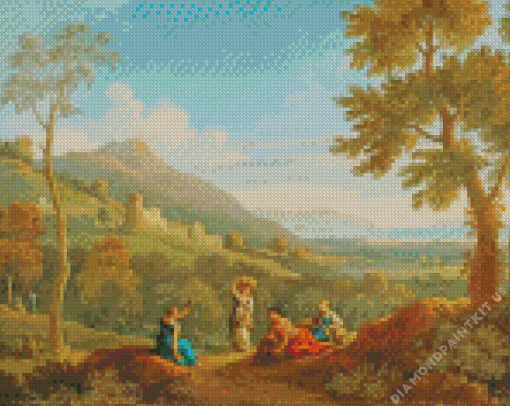 Women Classical Landscape Diamond Painting