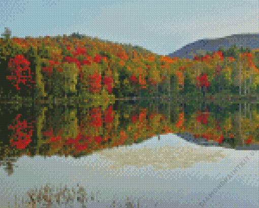 Adirondack Lake Reflection Diamond Painting