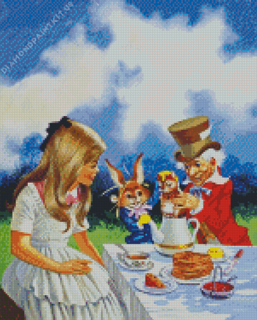 Alice Mad Hatter Tea Party Diamond Painting