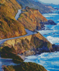 Big Sur CA Sea Diamond Painting