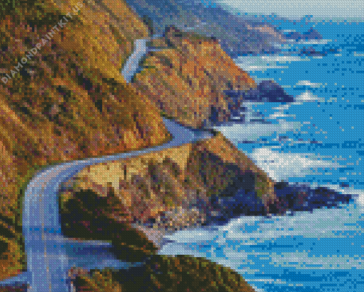 Big Sur CA Sea Diamond Painting