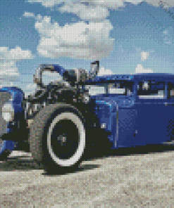 Blue Rat Rod Diamond Painting