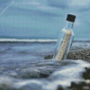 Bottle on The Beach Diamond Painting