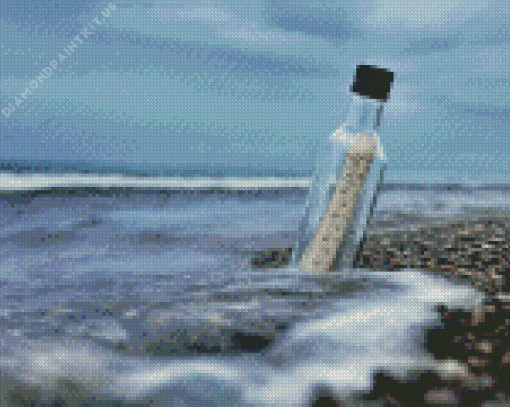 Bottle on The Beach Diamond Painting