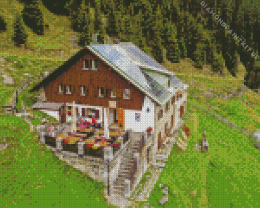 Cabin Refuge In Pitztal Valley Diamond Painting