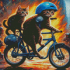 Cats On The Bike Diamond Painting