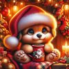 Christmas Puppy Art Diamond Painting