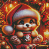 Christmas Puppy Art Diamond Painting