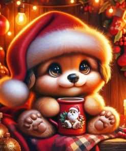 Christmas Puppy Art Diamond Painting