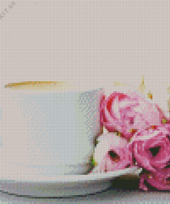 Coffee and Flowers Diamond Painting