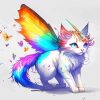 Colorful Unicorn Cat Diamond Painting