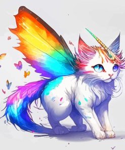 Colorful Unicorn Cat Diamond Painting