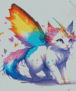 Colorful Unicorn Cat Diamond Painting