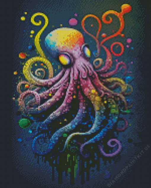 Colorful Octopus Art Diamond Painting