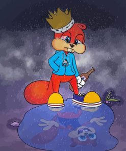 Conkers Bad Fur Day Game Diamond Painting