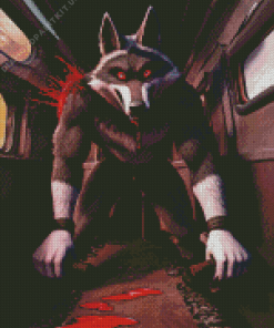 Death Wolf Animation Diamond Painting