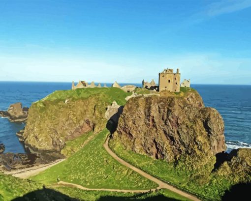 Dunnottar Castle Scotland Diamond Painting