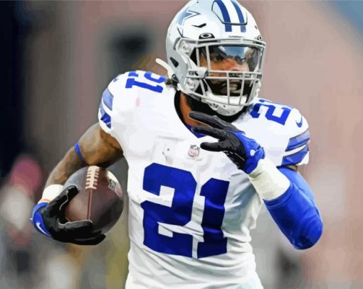 Ezekiel Elliott Player Diamond Painting