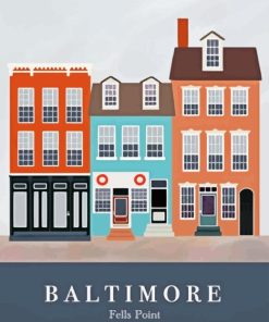 Fells Point Baltimore Poster Diamond Painting