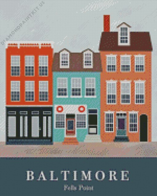 Fells Point Baltimore Poster Diamond Painting