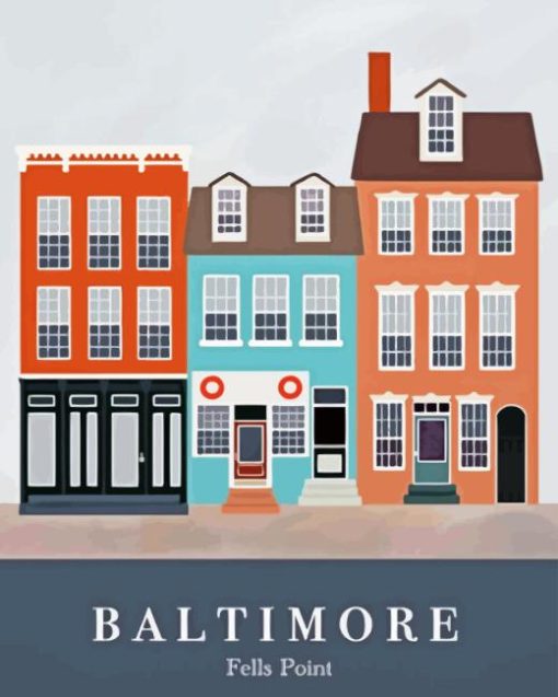 Fells Point Baltimore Poster Diamond Painting