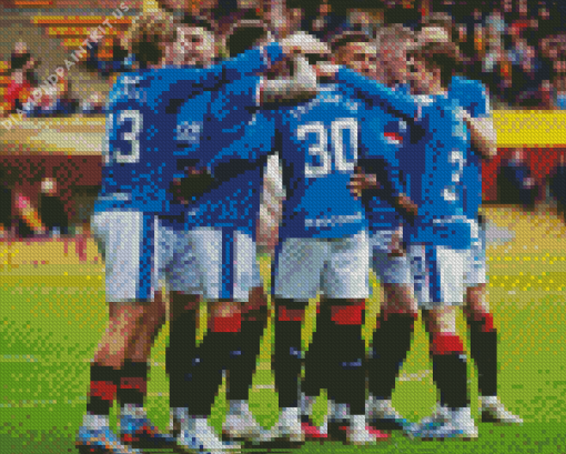 Football Rangers Players Diamond Painting