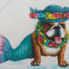 Funny Dog Mermaid Diamond Painting