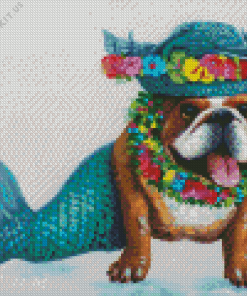 Funny Dog Mermaid Diamond Painting