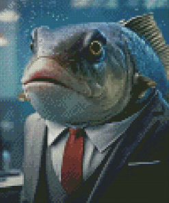 Funny Fish Art Diamond Painting