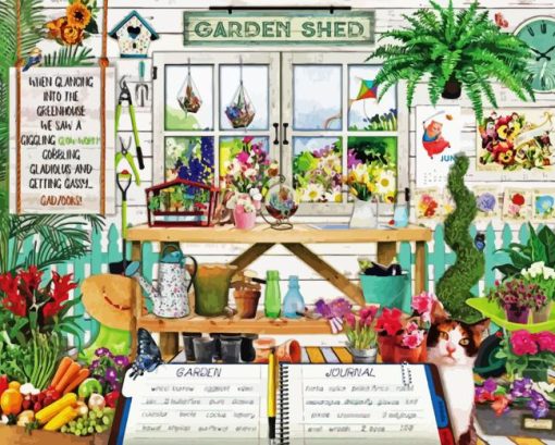 Garden Green House Shed Diamond Painting