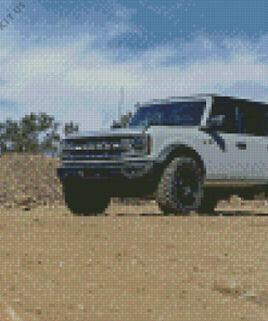 Grey Ford Bronco Car Diamond Painting