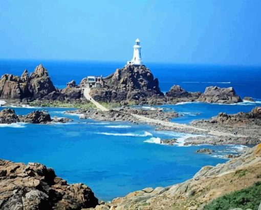 Jersey Corbiere Lighthouse Diamond Painting