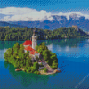 Lake Bled Slovenia Diamond Painting