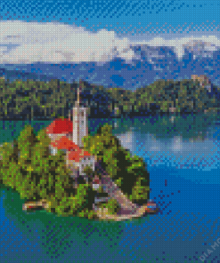 Lake Bled Slovenia Diamond Painting