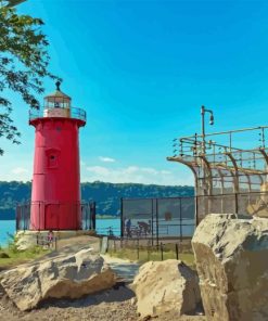 Little Red Lighthouse Diamond Painting