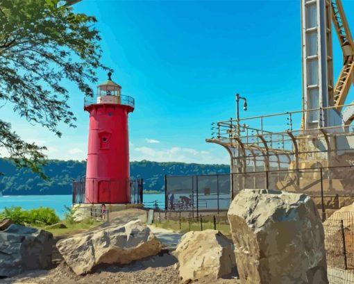 Little Red Lighthouse Diamond Painting