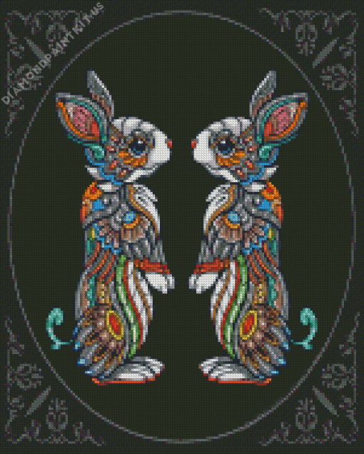 Mandala Rabbits Diamond Painting