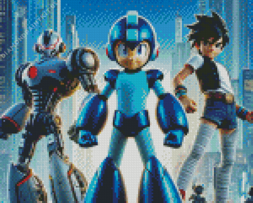 Mega Man X And Amato Diamond Painting