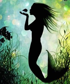 Mermaid Silhouette Diamond Painting