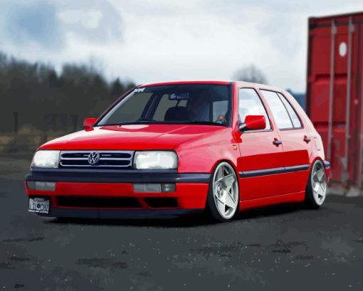 Mk3 Red Golf Diamond Painting