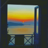 Open Door to Sea Sunset Diamond Painting