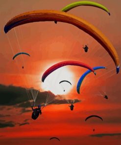 Paragliding Sunset Diamond Painting