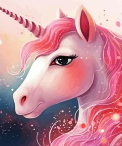 Pink Unicorn Diamond Painting