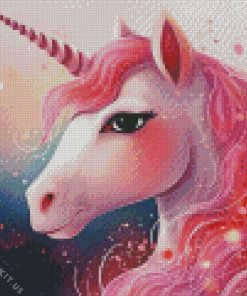 Pink Unicorn Diamond Painting