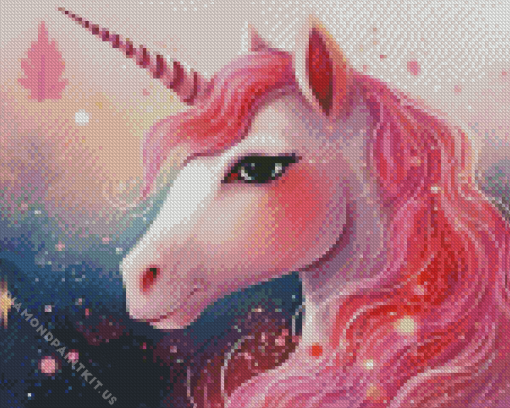 Pink Unicorn Diamond Painting