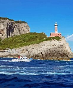 Punta Carena Lighthouse Italy Diamond Painting