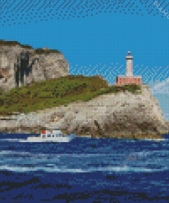 Punta Carena Lighthouse Italy Diamond Painting