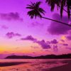 Purple Beach Sunset Diamond Painting