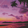 Purple Beach Sunset Diamond Painting