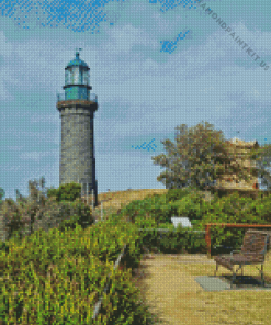 Queenscliff Black Lighthouse Australia Diamond Painting